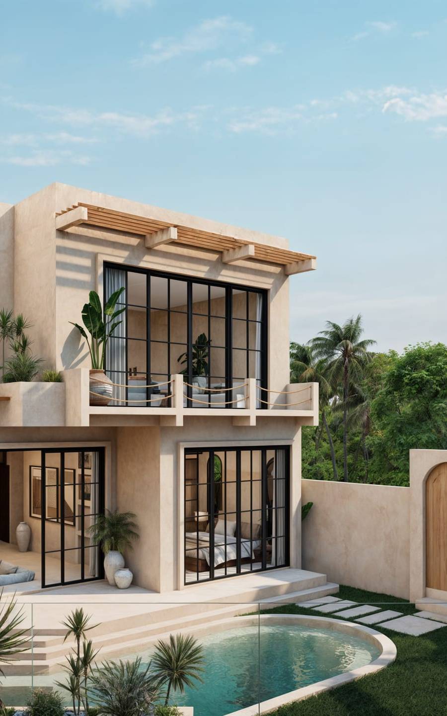 Villa Mediterránea de Selva de 3 Dormitorios con Doble Piscina Privada — imagen 12